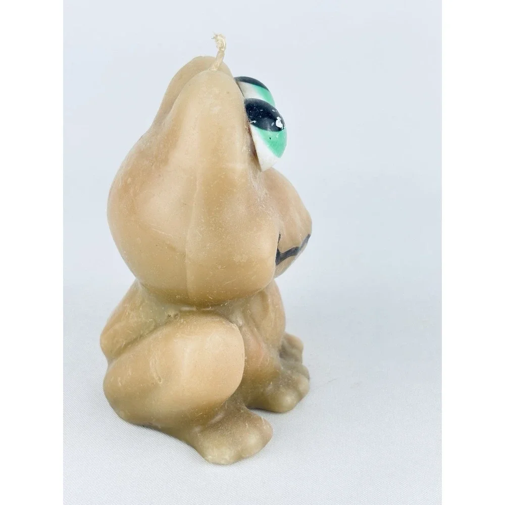 1970's Handcrafted Vintage Green Frog Figurine Wax Candle Never Burned Retro